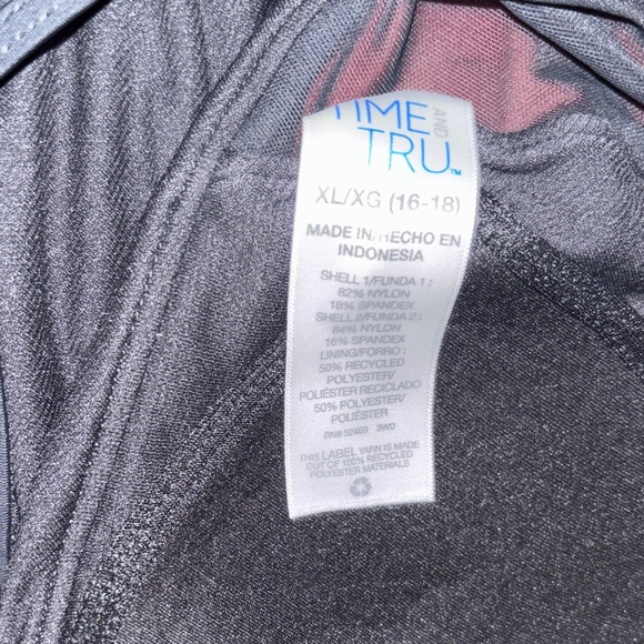 Time and Tru Elegant Black One-Piece Swimsuit - Picture 3 of 3